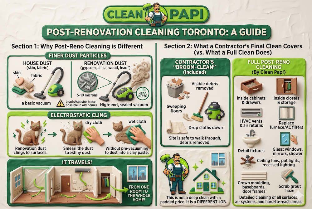 Post reno cleaning toronto - inforgraphic